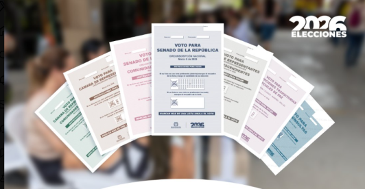 Fotografía de reverso de tarjetones electorales de la Registraduría Nacional