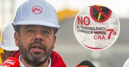 Galán sobre obras en la Cra Séptima. / Fotos: X de Galán y Redes Sociales.