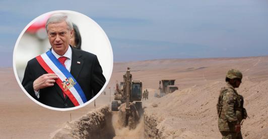 Kast en frontera de Chile y Perú. / Fotos: AFP.