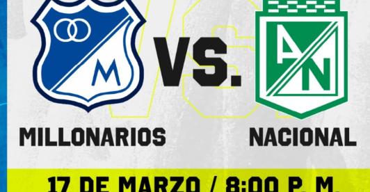 Millonarios vs. Nacional. / Foto: RTVC.