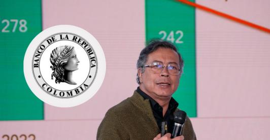 Presidente Petro sobre reservas internacional en el Banrep. / Fotos: Presidencia y Banrep.