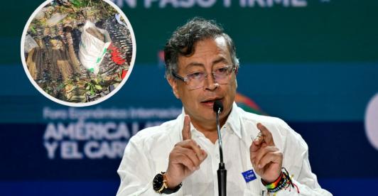 Presidente Petro sobre operación contra Iván Mordisco. / Fotos: AFP y X Gustavo Petro.