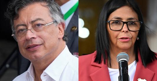 Expectativa por reunión entre Presidente Petro y Delcy Rodríguez. / Fotos: AFP.
