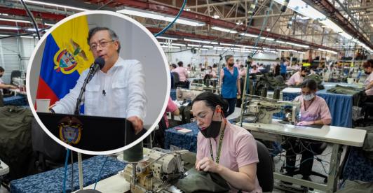 Petro sobre baja tasa de desempleo. / Fotos: Presidencia de la República.