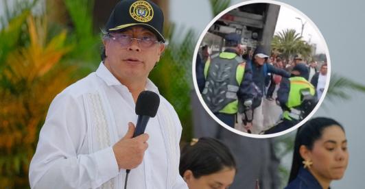 Petro sobre agresión en TM. / Fotos: Presidencia y captura de video.