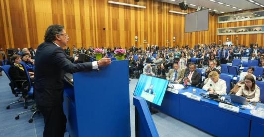 Presidente Petro en Viena. / Foto: X de Gustavo Petro.