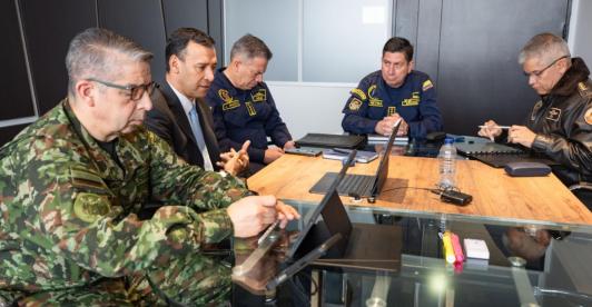 Reunión de defensa entre Colombia y Ecuador. / Foto: X MinDefensa.