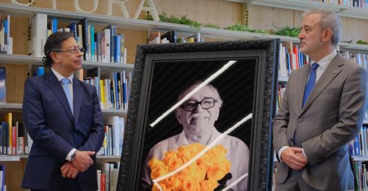 Colombia donó a Barcelona fotografía de Gabriel García Márquez