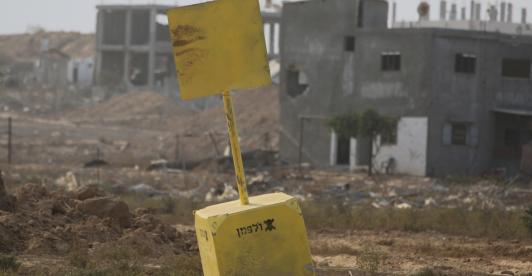 Línea amarilla en el Líbano. / Foto: AFP.