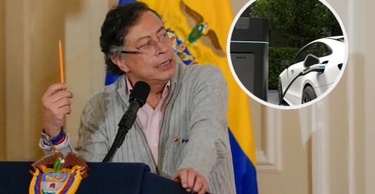 Carros eléctricos. / Foto: Presidencia y Freepik.