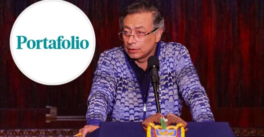Petro sobre información de Portafolio. / Fotos: Presidencia y Portafolio.