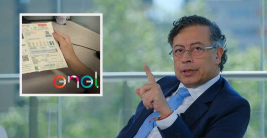 Petro sobre sanción a Enel. / Fotos: Presidencia y Enel.