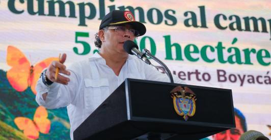 Presidente Petro en Puerto Boyacá. / Foto: Presidencia.