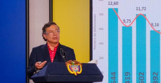 Petro sobre reducción de tasa de mortalidad. / Foto: Presidencia.