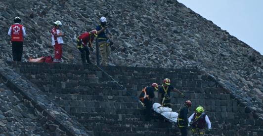 Tiroteo en Teotihuacán. / Foto: AFP. 