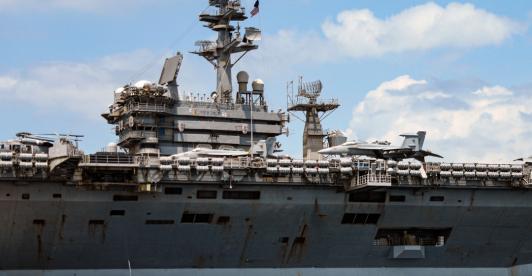 Portaaviones USS Nimitz en Ecuador. / Foto: AFP.