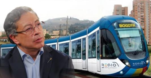 Presidente Petro defiende el Regiotram para Bogotá y señala a los monopolios del transporte