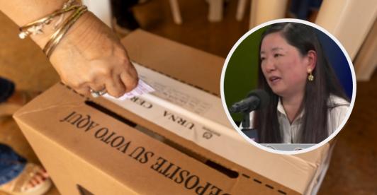 Hanwen Zhang sobre el voto y las encuestas. / Fotos: Registraduría e Inravisión.