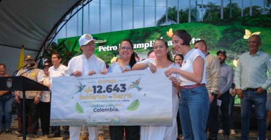 Denuncia de beneficiarios de la reforma agraria. / Foto: Presidencia.