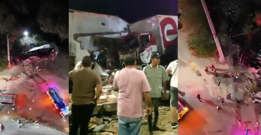 Dos muertos y ocho heridos en accidente de una tractomula en Girón