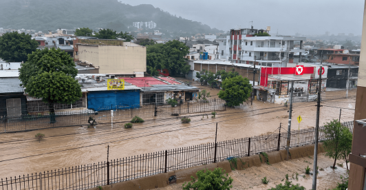 Inundaciones en Santa Marta luego de fuertes lluvias