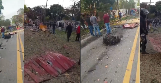 Atentado con carro bomba en la vía Panamericana deja tres personas heridas en el Cauca