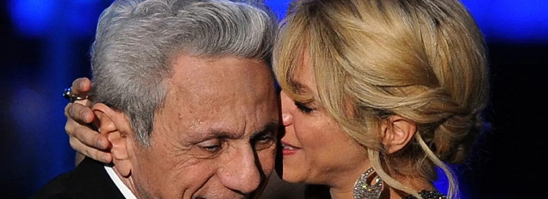 Shakira junto a su padre William Mebarak. / Foto: AFP.