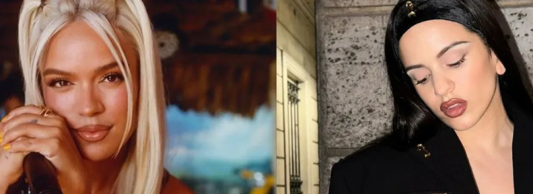 Collage Karol G y Rosalía