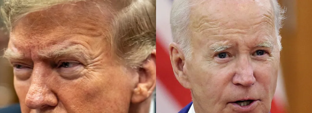 Trump y Biden en debate en elecciones presidenciales. / Fotos: AFP.