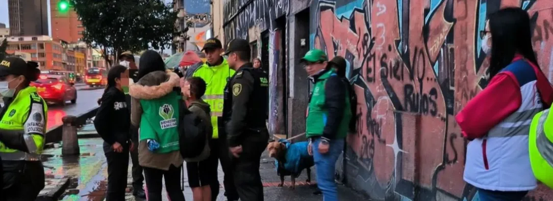 Rescate de 50 niños en situación de mendicidad. / Foto: X Secretaria de Bogotá.