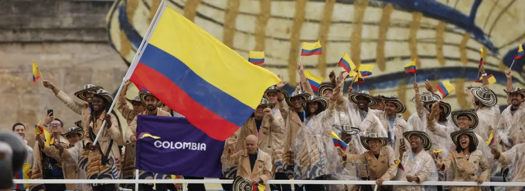 Delegación colombiana en la inauguración de los Juegos Olímpicos París 2024