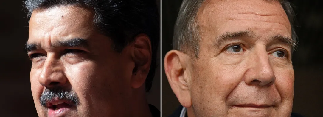 Edmundo González Urrutia y Nicolás Maduro