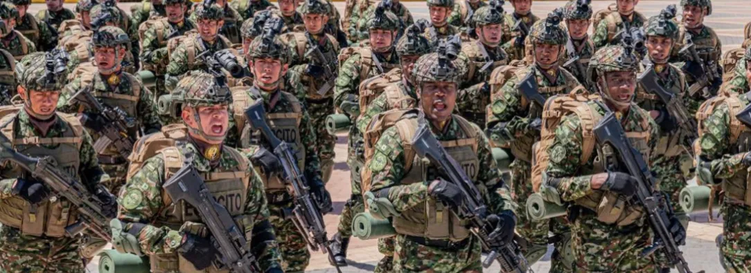 Recorrido del desfile militar del 20 de julio. / Foto: COL_EJERCITO.