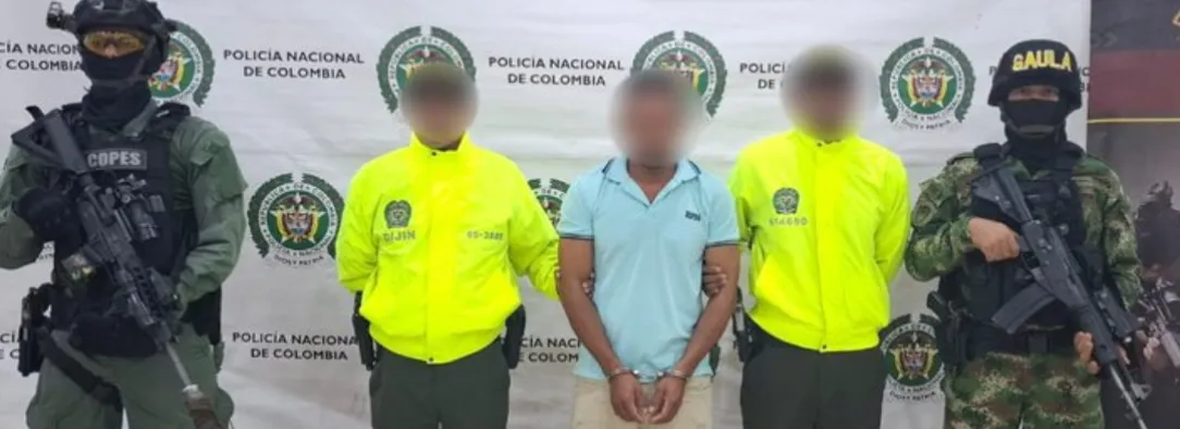 Captura de alias 'Orejas'. / Foto: X MinDefensa.