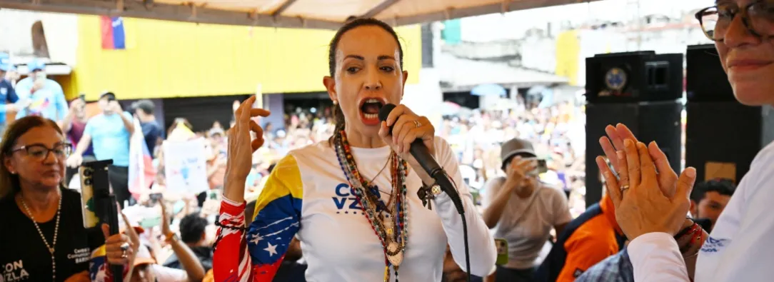 Denuncia de María Corina Machado en Venezuela. / Foto: AFP.