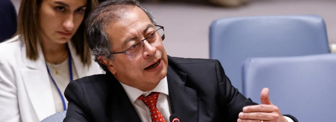 Gustavo Petro en el consejo de seguridad de la ONU. / Foto: AFP.