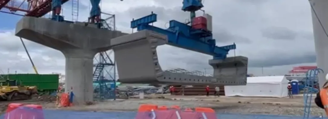 Vigas de prueba para construcción del Metro de Bogotá. / Foto: X CarlosFGalan.