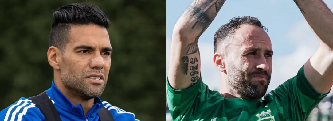 Falcao y Ospina, el duelo en Millonarios vs. Nacional. / Fotos: X de Millonarios y Atlético Nacional.