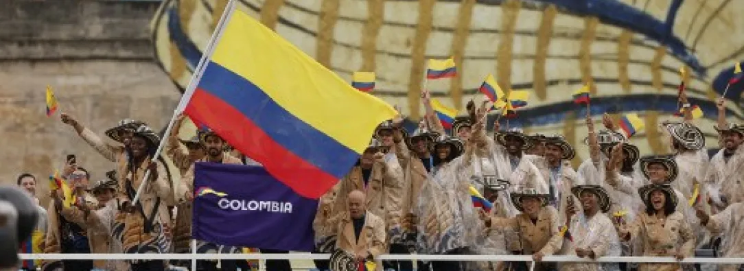 Deportistas olímpicos de colombia en inauguración de París 2024.