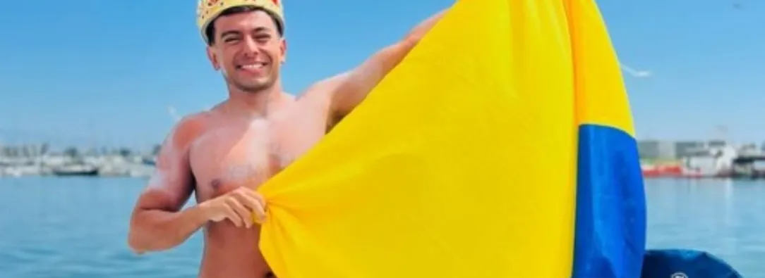 Jorge Iván del Valle, el primer latinoamericano en conseguir la Triple Corona de natación. / Foto: Instagram Jorge Iván del Valle.