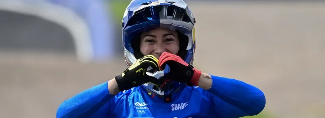 Mariana Pajón, por su tercer oro olímpico así llega la delegación colombiana de BMX a París.