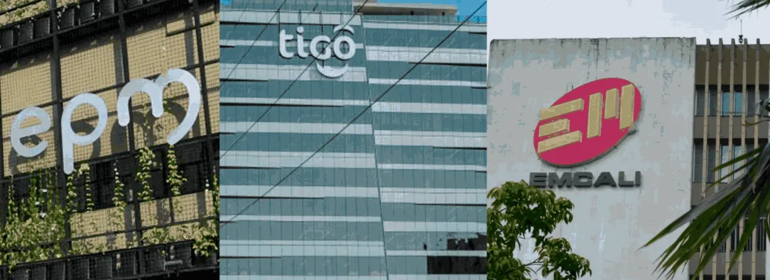 Empresas de fibra óptica: EPM, TIGO-Une y Emcali