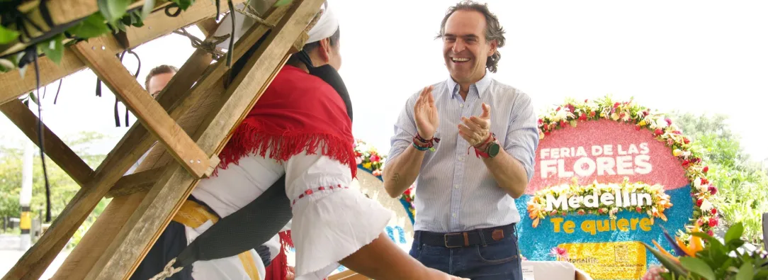 Federico Gutiérrez en la Feria de las flores