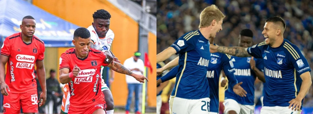 Estadio para partido Millonarios vs. América. / Fotos: Páginas oficiales Millonarios y América de Cali.