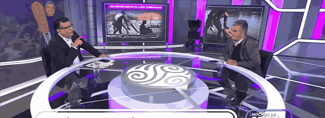 Padre Albeiro Parra en entrevista con Hollman Morris, gerente de RTVC, para Noches de Opinión