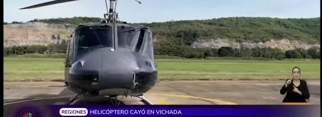 Helicóptero de la FAC accidentado en Vichada