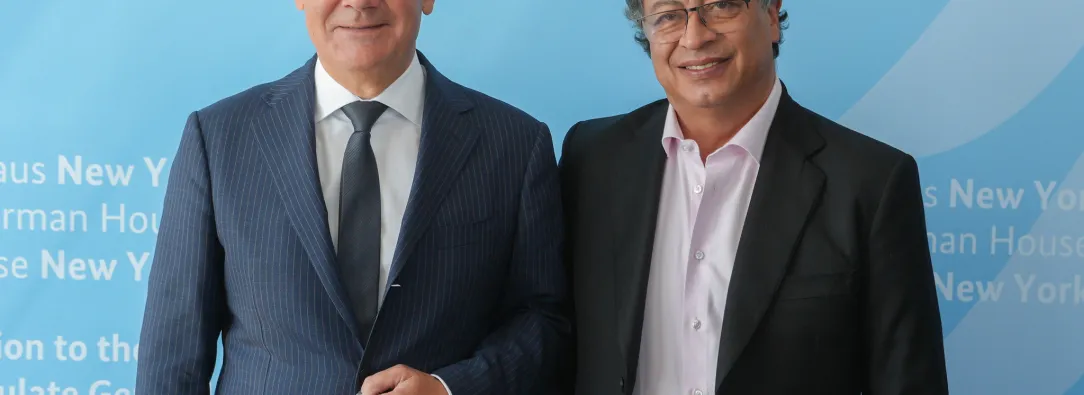 Cambio de deuda por acción climática, tema principal del encuentro entre el presidente Gustavo Petro y el canciller alemán Olaf Scholz