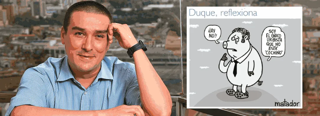 El caricaturista Julio César González, mejor conocido como Matador.