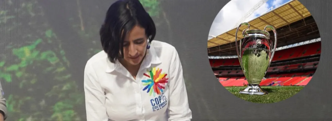 MinAmbiente sobre comparación de la COP16 con la Champions. / Foto: X Susana Muhamad y UEFA.