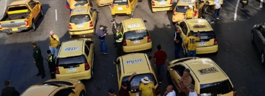 Paro de taxistas en Medellín